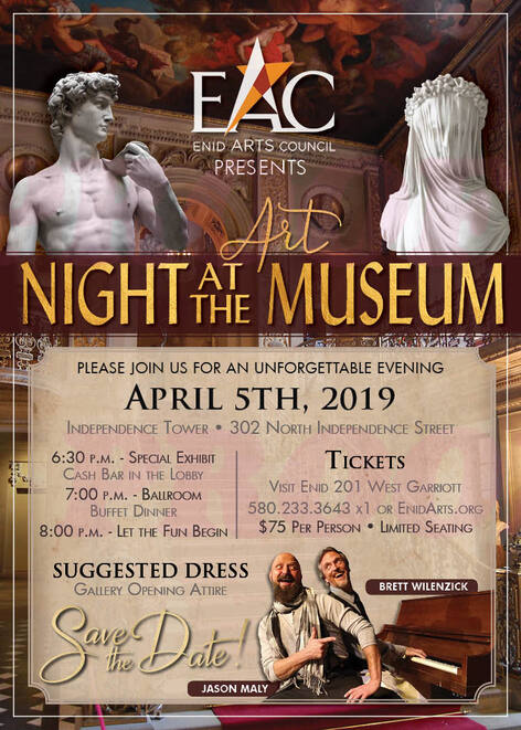 Flyer for the 2019 Night at the Art Museum event